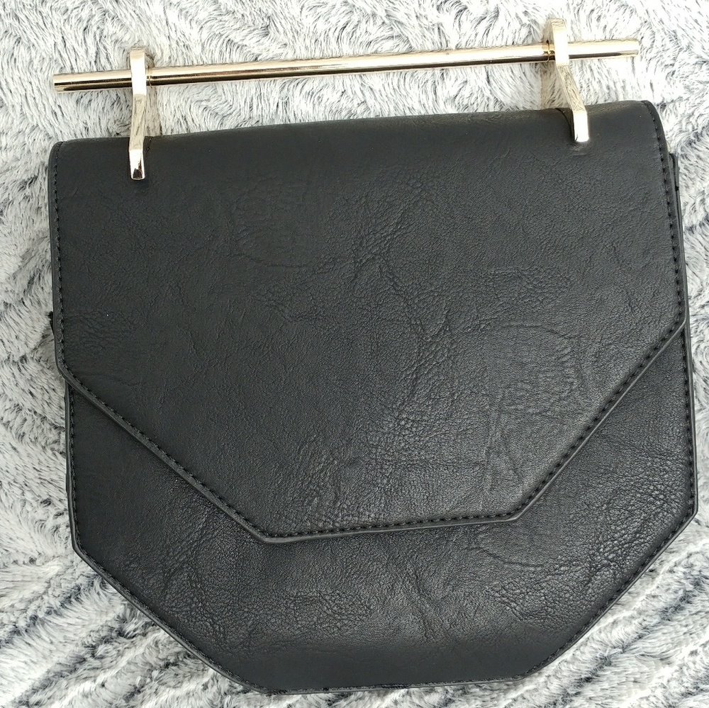 Black Hexagon Crossbody